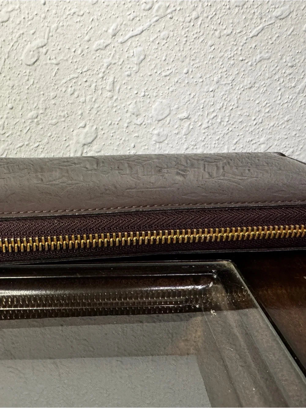 Louis Vuitton Vernis Patent Zip Wallet in Deep Bordeaux